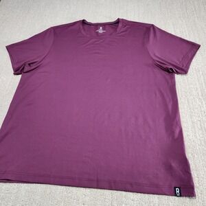 Rhone Essential Shirt Men XXL Purple Athleisure Performance Stretch Wicking